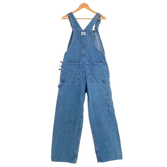 Vtg Lee Carpenter Denim Overalls Mens 32 Button Fly Workwear Classic Blue Jean - Picture 2 of 16